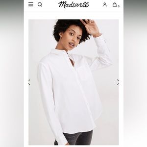 Madewell Side Button Oversized Ex-Boyfriend Shirt